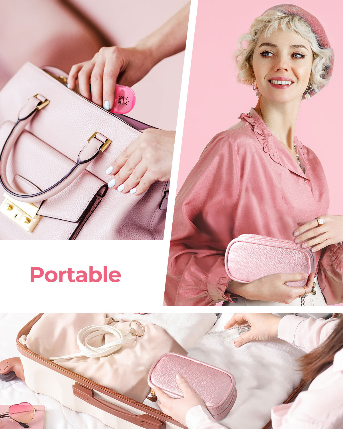 Cute PU Leather Pill Organizer 2 Times a Day