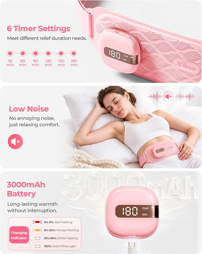 AMOOS Menstrual Heating Pad for Period Cramps Relief, Larger Heat Area for Women