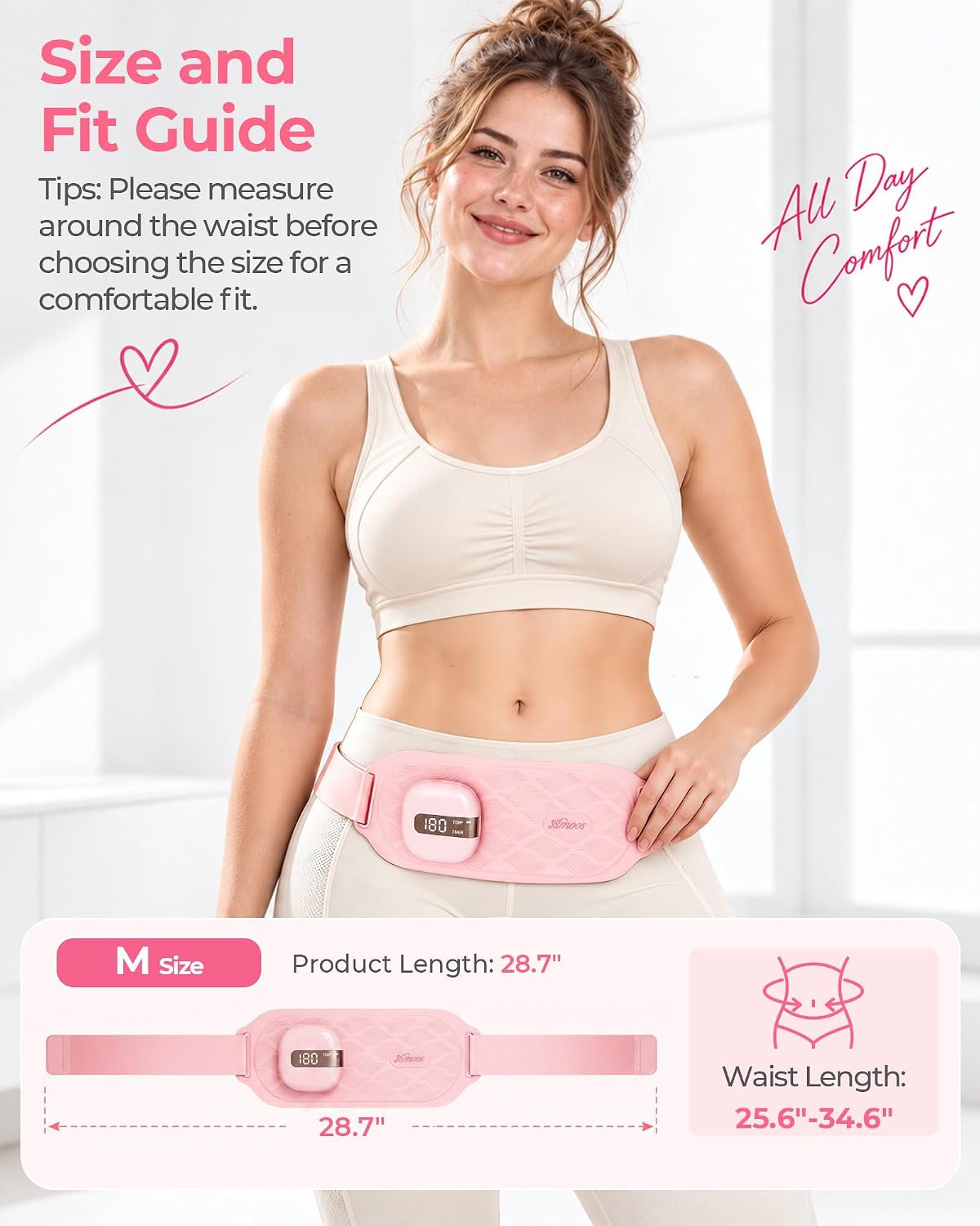 AMOOS Menstrual Heating Pad for Period Cramps Relief, Larger Heat Area for Women